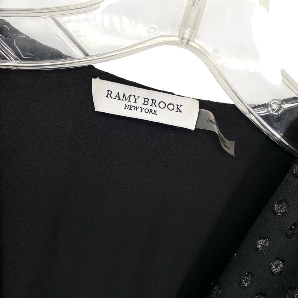 Ramy Brook Rora Clip Dot Metallic Black Maxi Dress - Picture 8 of 16